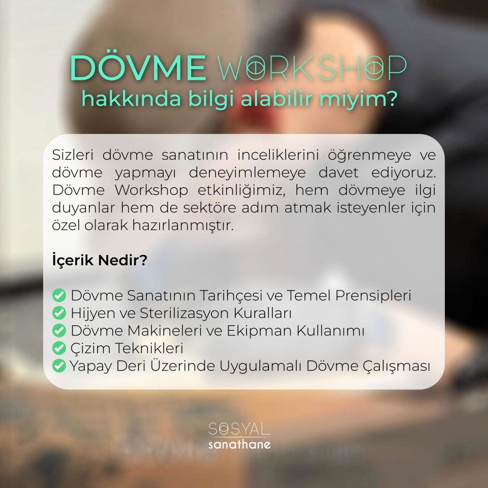 Dövme Workshop - Etkinlik Biletleri